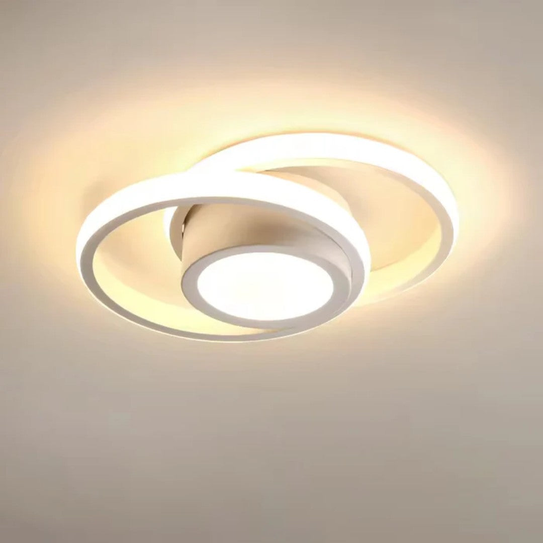 Stropní LED lampa s dvojitým prstencem