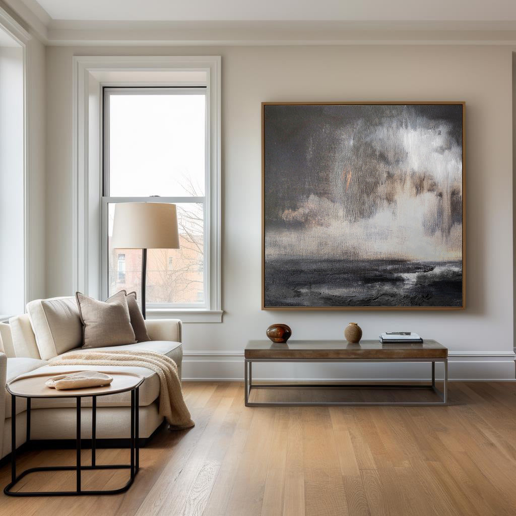 Abstract seascape painting