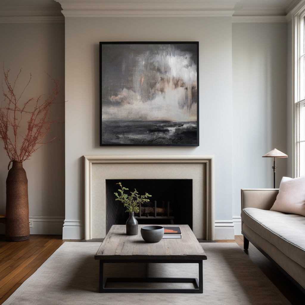 Abstract seascape painting