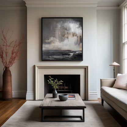 Abstract seascape painting