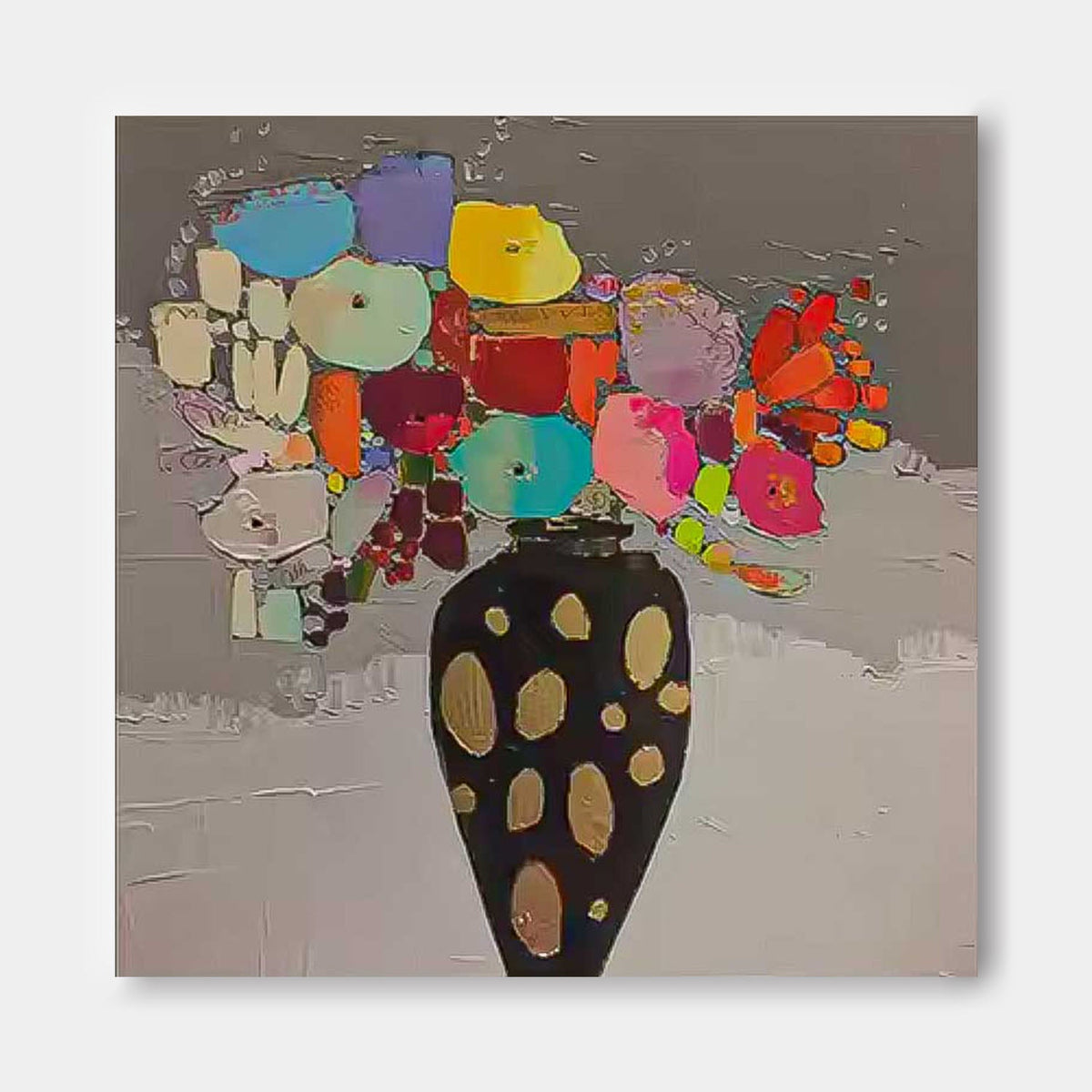 Painting of a vase with flowers