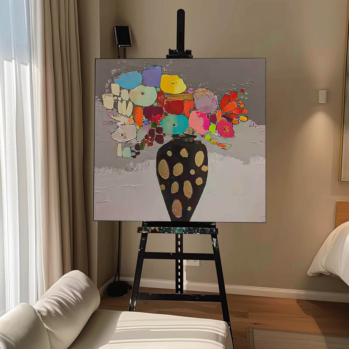 Painting of a vase with flowers