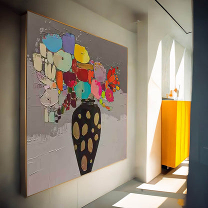 Painting of a vase with flowers