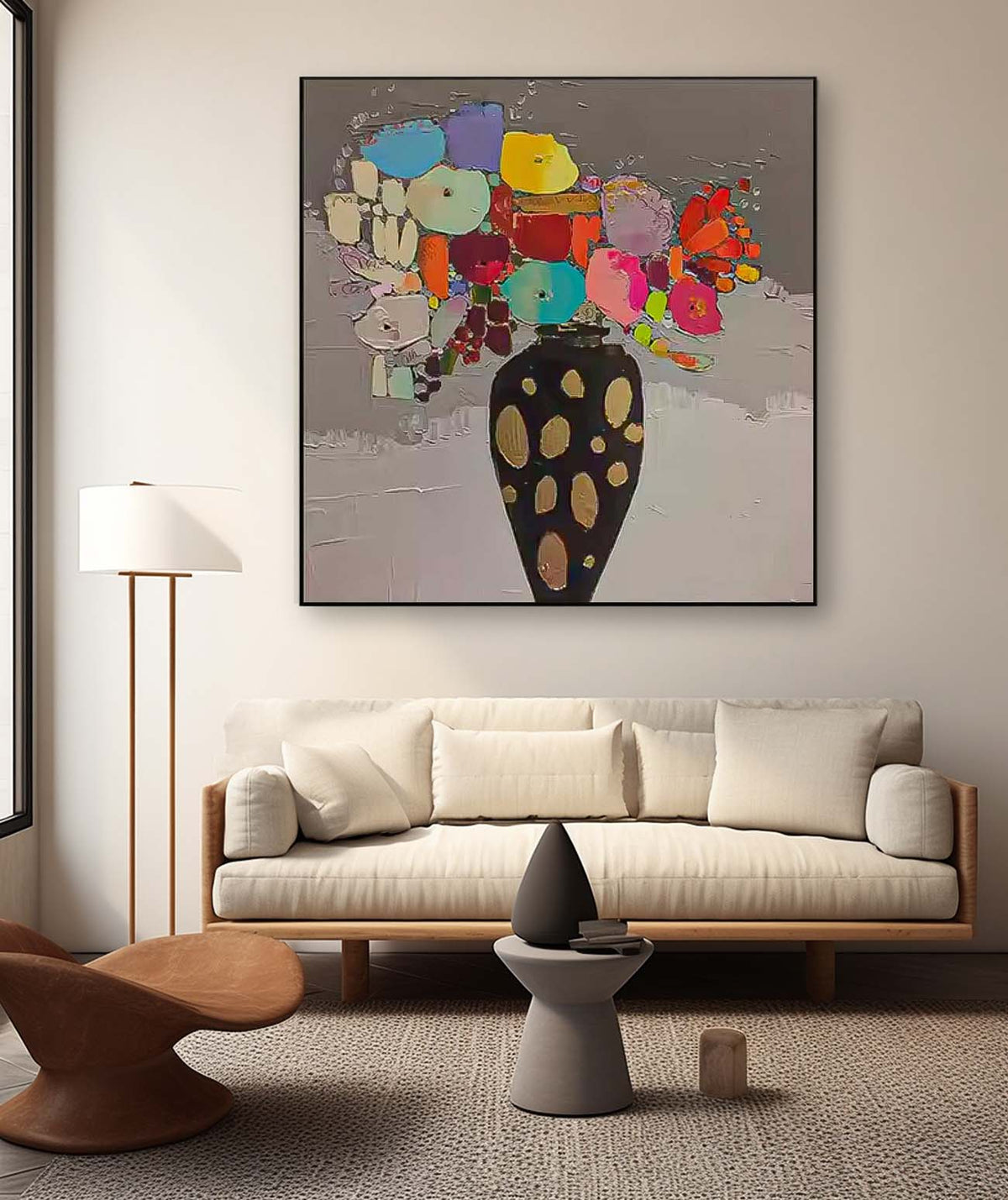 Painting of a vase with flowers