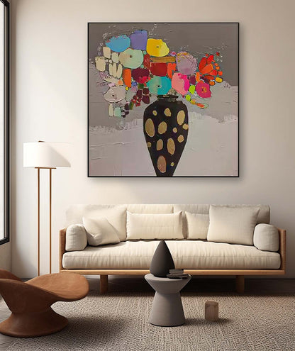 Painting of a vase with flowers