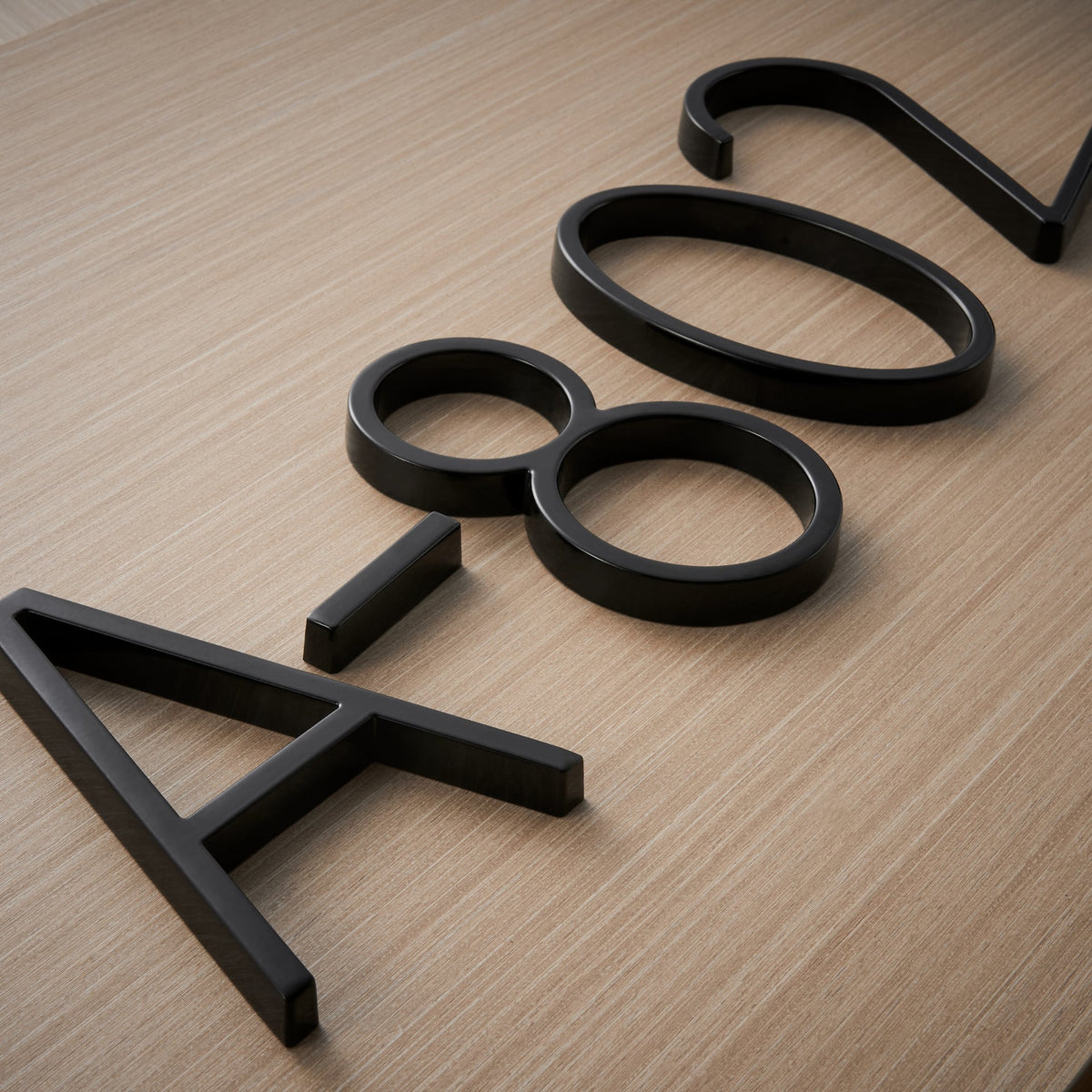 3D black house number