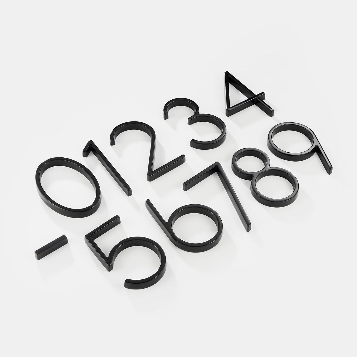 3D black house number