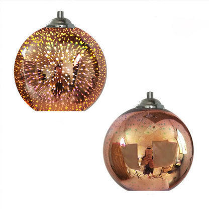 Suspension avec abat-jour en verre 3D