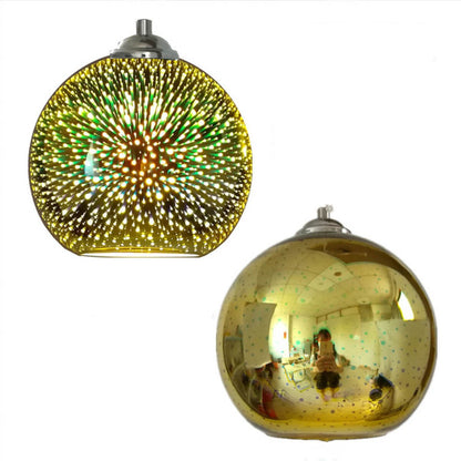 Suspension avec abat-jour en verre 3D