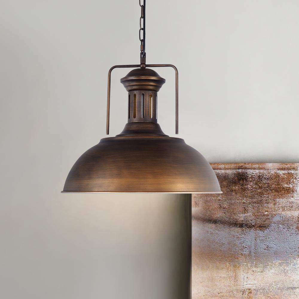Industrial dome pendant lamp