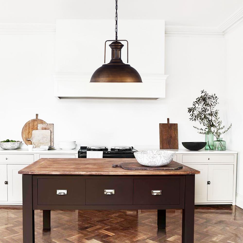 Industrial dome pendant lamp