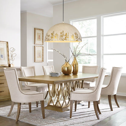 Metal dome pendant lamp