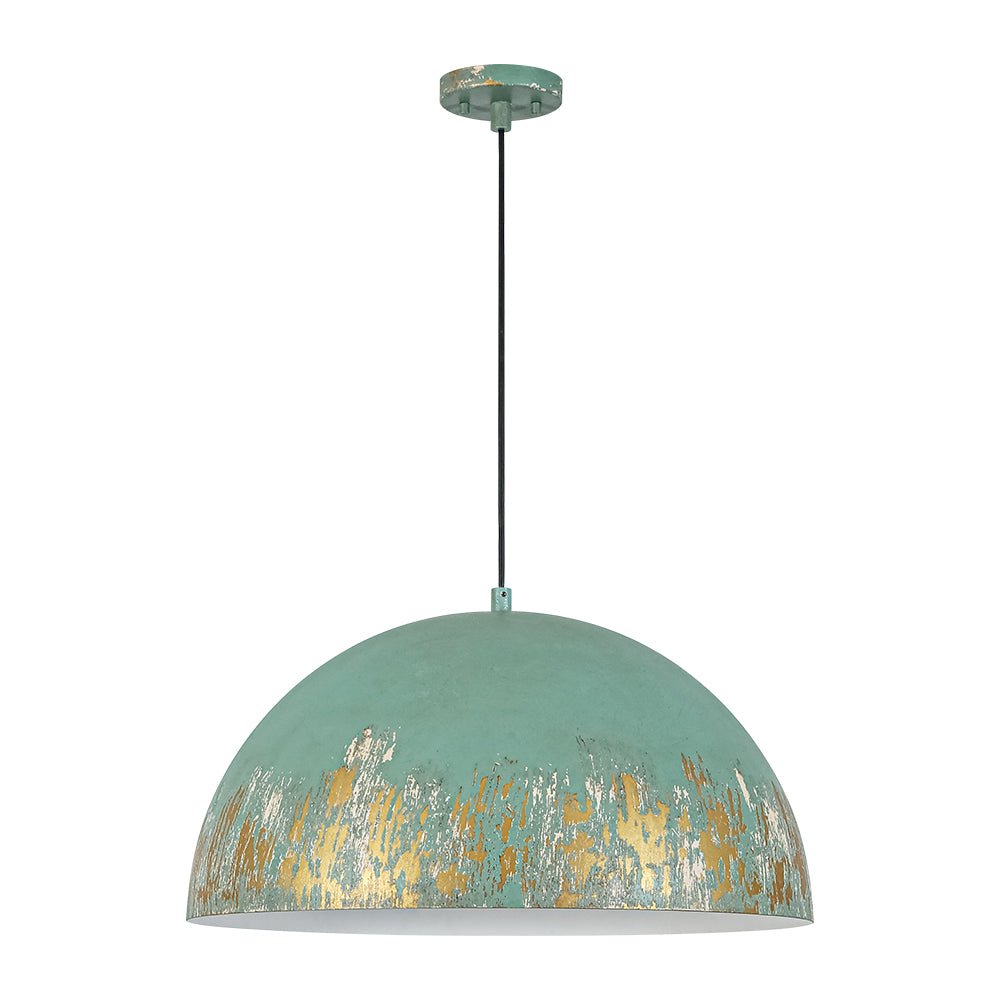 Metal dome pendant lamp