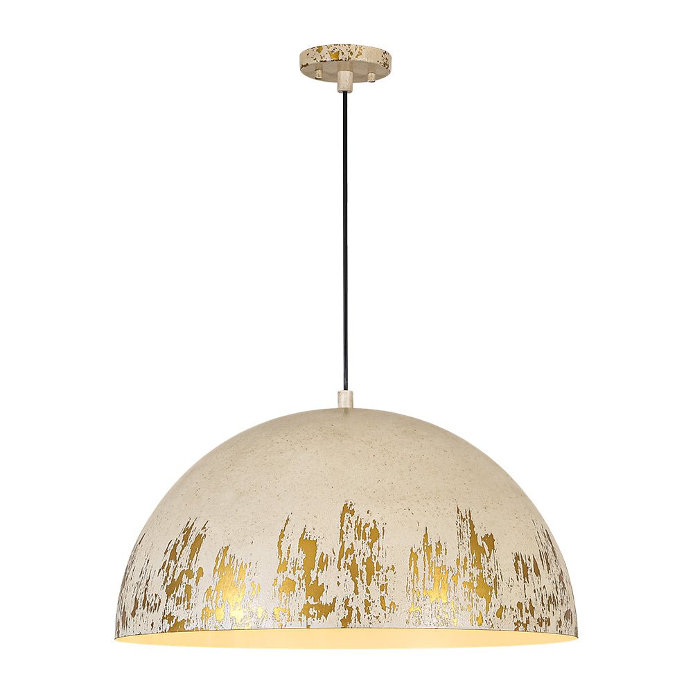 Metal dome pendant lamp