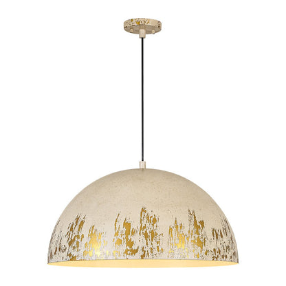 Metal dome pendant lamp