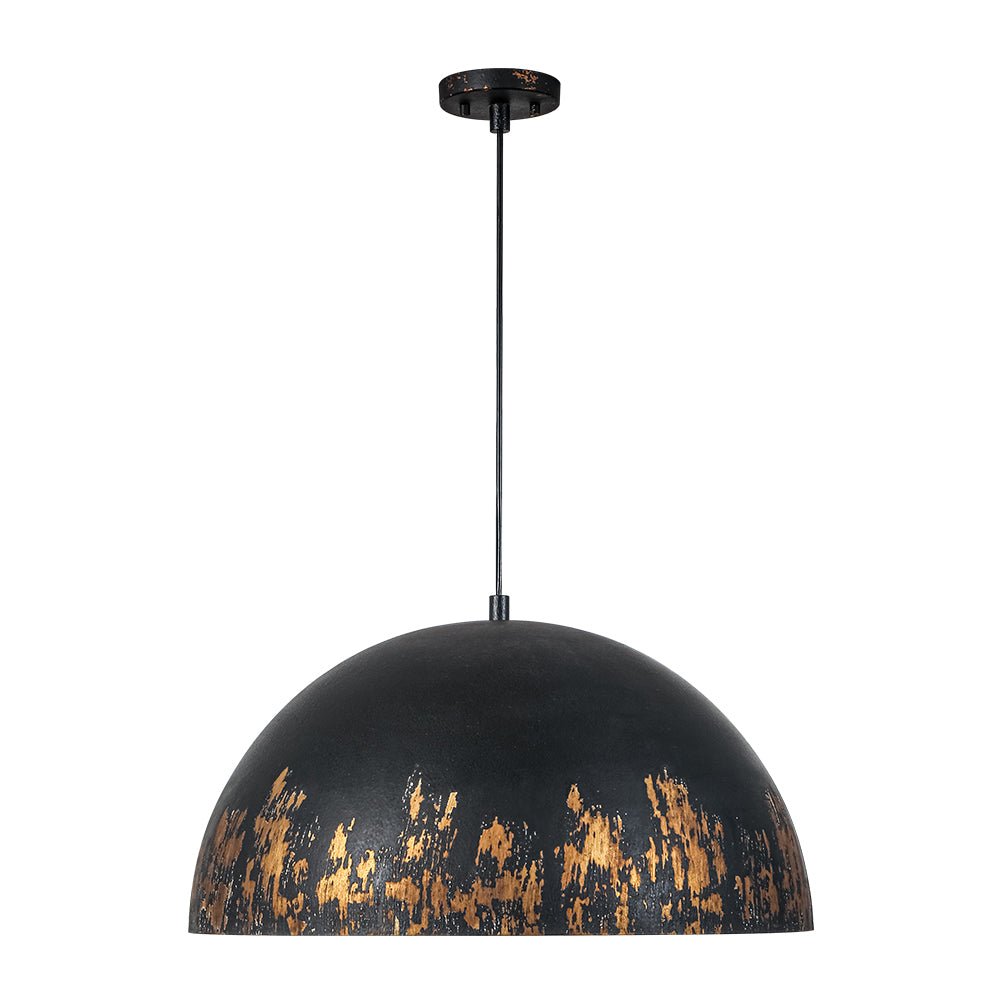 Metal dome pendant lamp