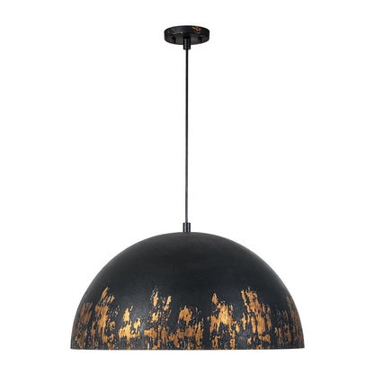 Metal dome pendant lamp