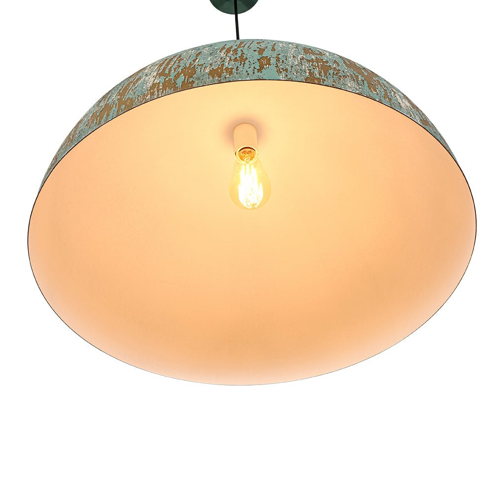 Metal dome pendant lamp