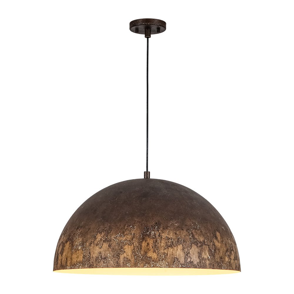 Metal dome pendant lamp