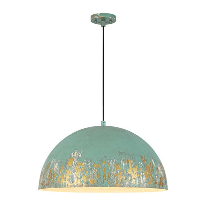 Metal dome pendant lamp