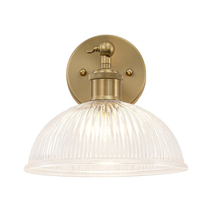 Applique murale avec abat-jour cannelé