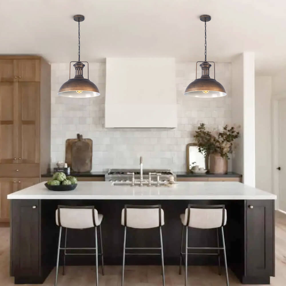 Industrial dome pendant lamp