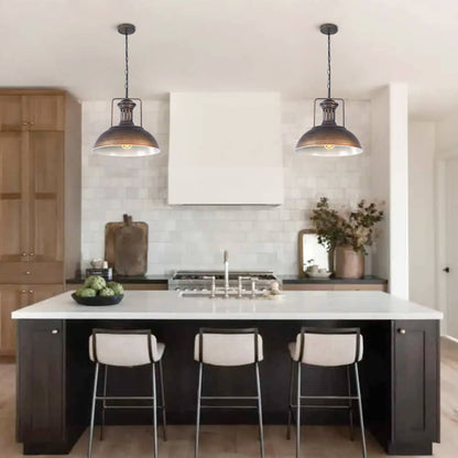 Industrial dome pendant lamp