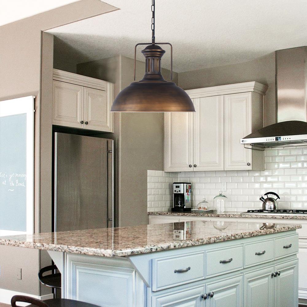 Industrial dome pendant lamp