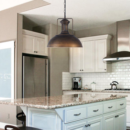 Industrial dome pendant lamp