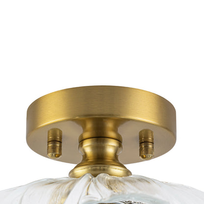 Plafonnier en verre en forme de fleur de lotus
