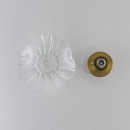 Plafonnier en verre en forme de fleur de lotus
