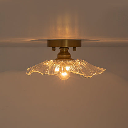 Plafonnier en verre en forme de fleur de lotus