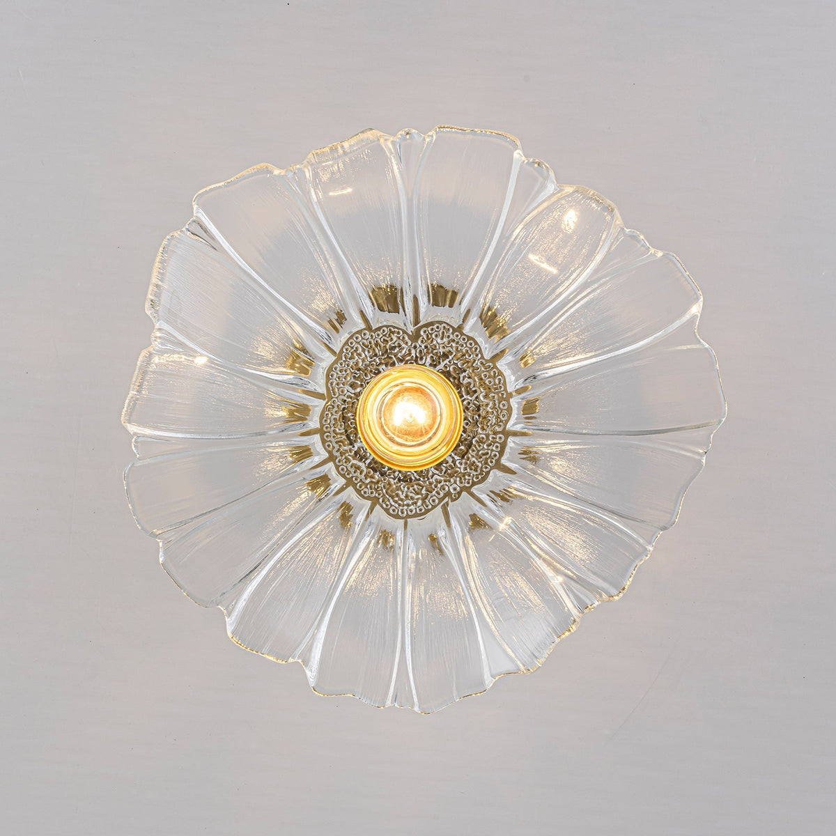 Plafonnier en verre en forme de fleur de lotus