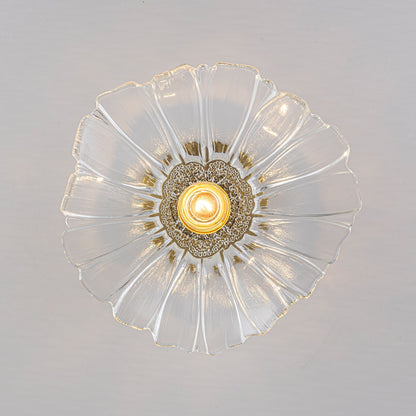 Plafonnier en verre en forme de fleur de lotus