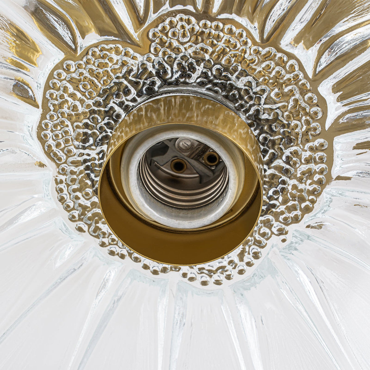 Plafonnier en verre en forme de fleur de lotus