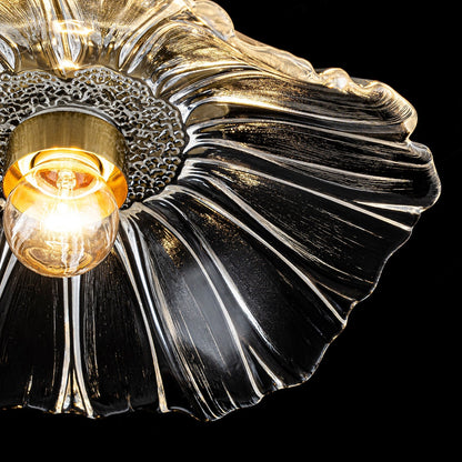 Plafonnier en verre en forme de fleur de lotus