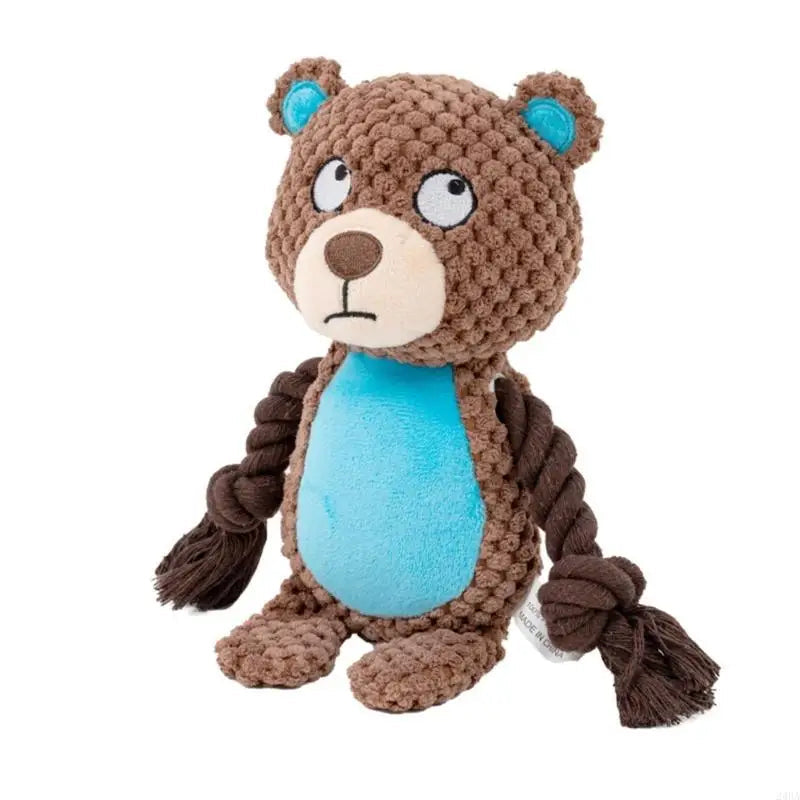 Jouet en peluche pour chien avec corde