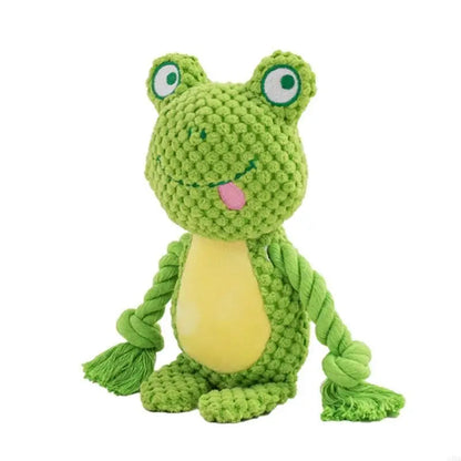 Jouet en peluche pour chien avec corde
