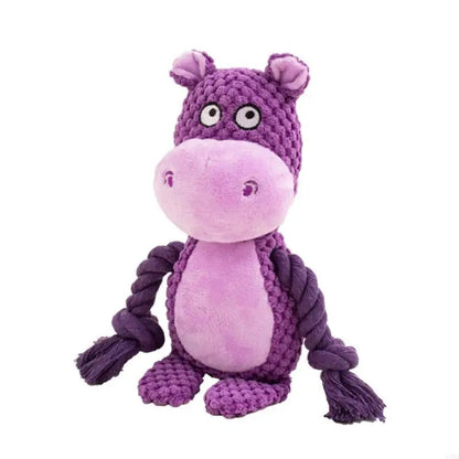 Jouet en peluche pour chien avec corde