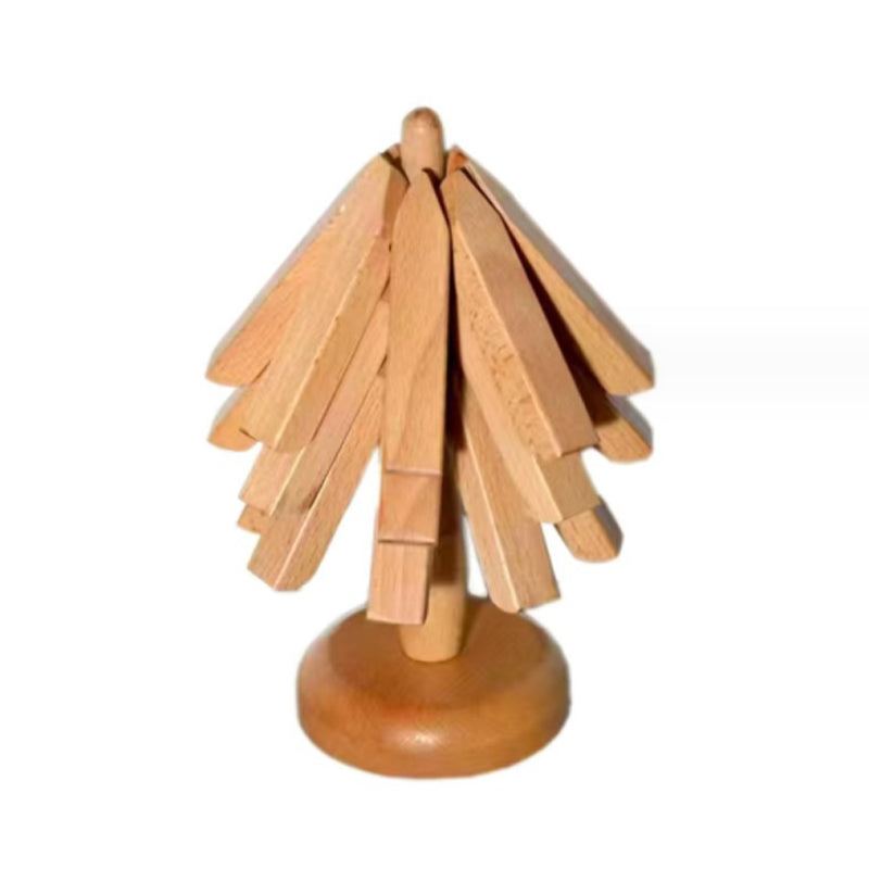 Dessous-de-plat pliable en bois