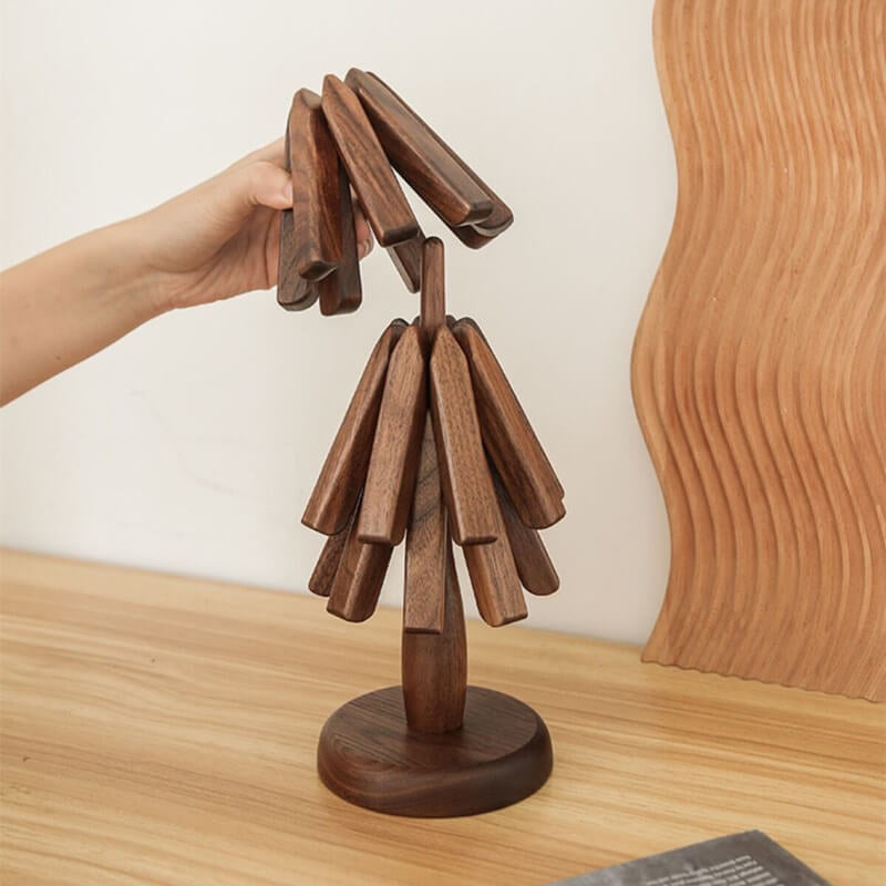 Dessous-de-plat pliable en bois