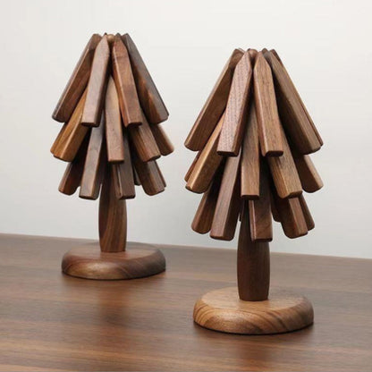Dessous-de-plat pliable en bois
