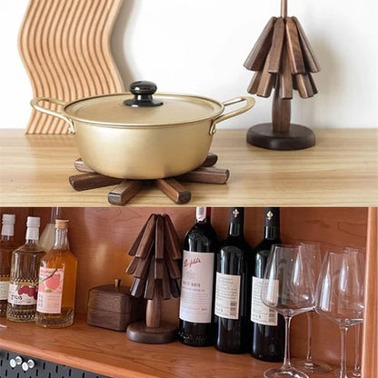 Dessous-de-plat pliable en bois