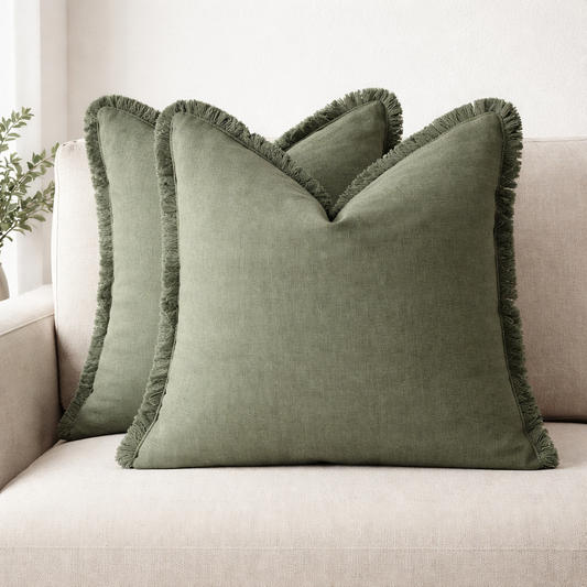 Tassel cushion cover