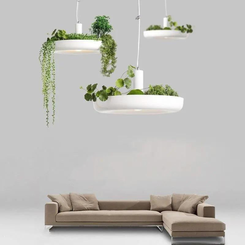 Lampa wisząca z doniczką