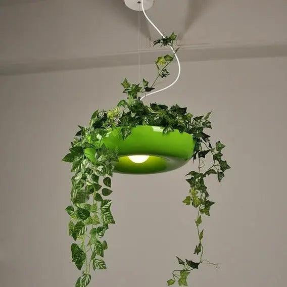 Lampa wisząca z doniczką
