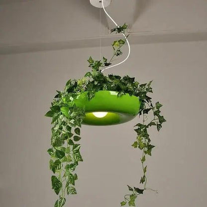 Lampa wisząca z doniczką