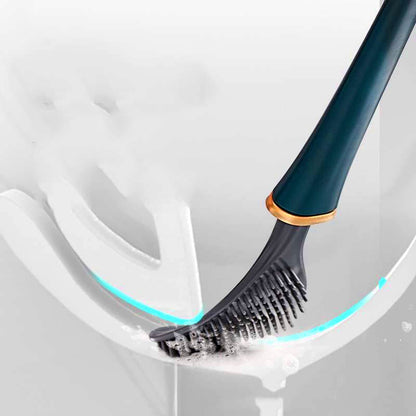 Silicone toilet brush with holder