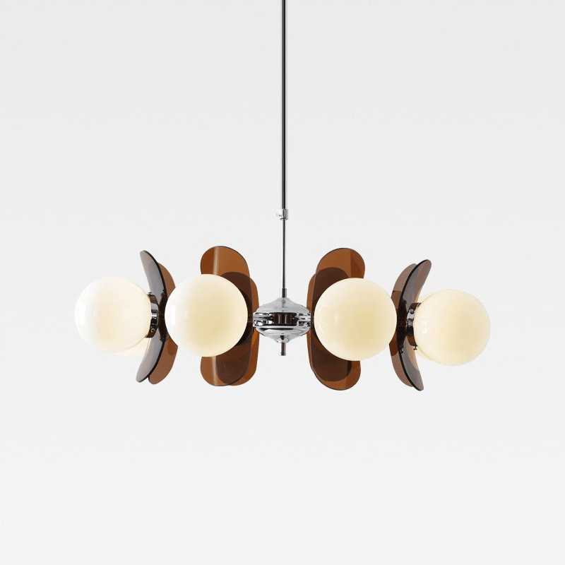 Retro Bauhaus 8-Light Chandelier