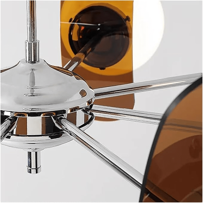 Retro Bauhaus 8-Light Chandelier